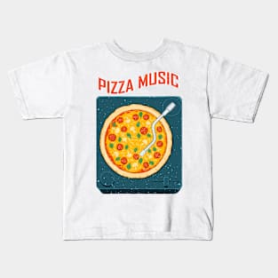 pizza music Kids T-Shirt